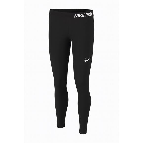 Nike Pants - Nike Pro Dri-FIT Black Workout Gym Leggings Women’s Large white check logo